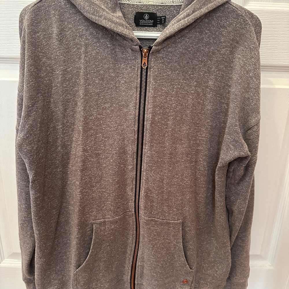 Volcom Gray Zip-Up Hoodie